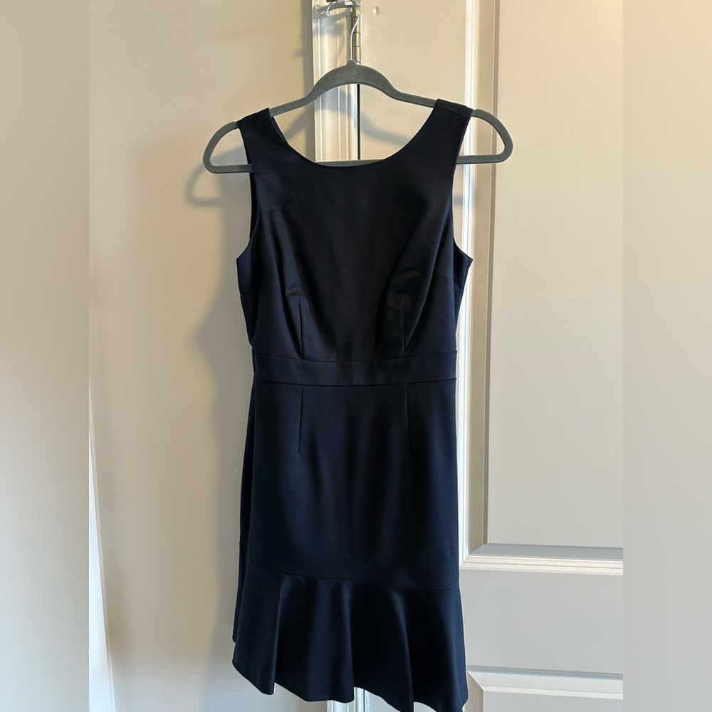 NWT navy ruffle hem dress